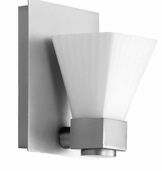 Quorum International 5671-1-65 One Light Wall Sconce in Satin Nickel Finish
