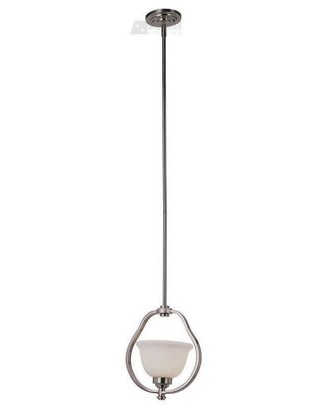Trans Globe Lighting 6196 BN One Light Mini Pendant in Brushed Nickel Finish