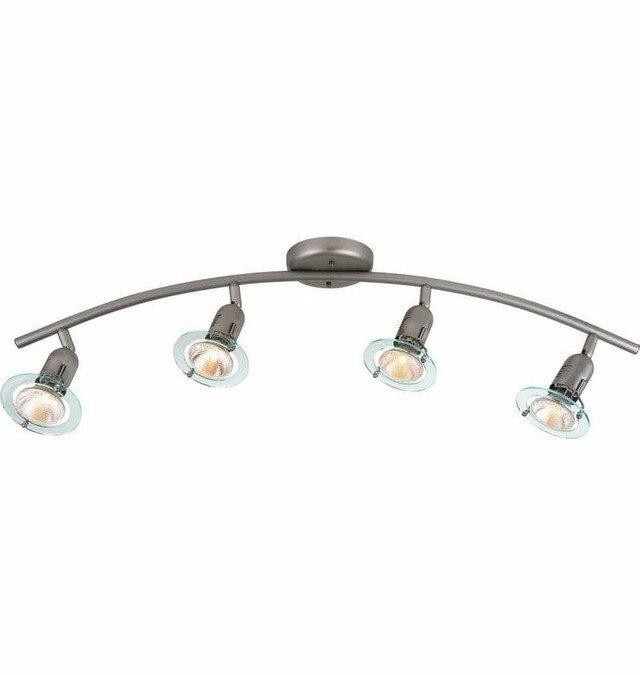 Globe Lighting 5770301 Four Light Halogen Ceiling Fixture in Satin Chrome Finish