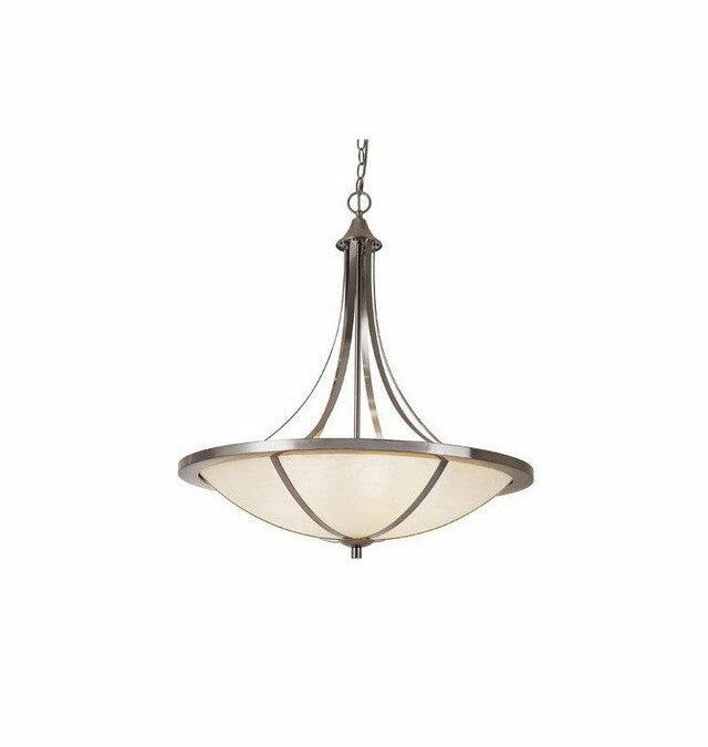 Trans Globe Lighting 10124 BN Six Light Pendant Chandelier in Brushed Nickel Finish
