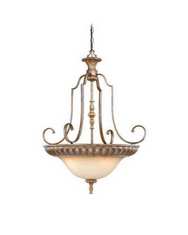 Vaxcel Lighting KB-PDU280 TZ Four Light Hanging Pendant Chandelier in Tuscan Bronze Finish
