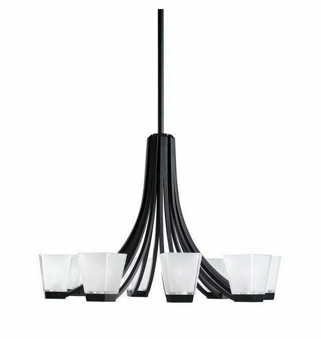 Kichler Lighting 2260 BK Eight Light Chandelier in Black Finish