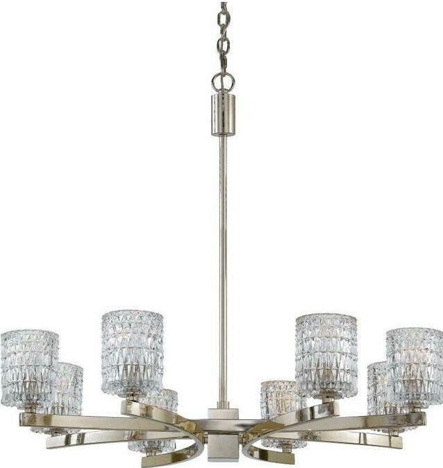Quoizel Lighting RAN5008 IS Annalie Collection Eight Light Chandelier in Imperial Silver Finish