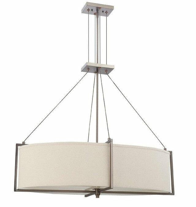 Nuvo Lighting 60-4045 Portia Collection Oval Four Light Energy Star Efficient Fluorescent GU24 Chandelier in Hazel Bronze Finish