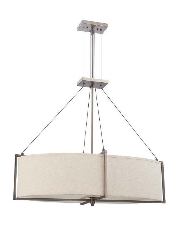 Nuvo Lighting 60-4045 Portia Collection Oval Four Light Energy Star Efficient Fluorescent GU24 Chandelier in Hazel Bronze Finish