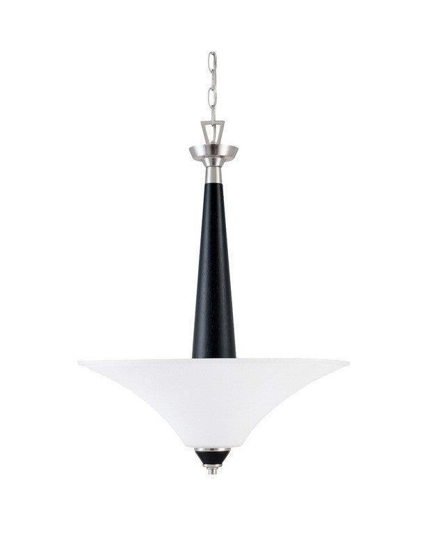 Nuvo Lighting 60-2462 Keen Collection Three Light Energy Star Efficient GU24 Pendant Chandelier in Brushed Nickel Finish