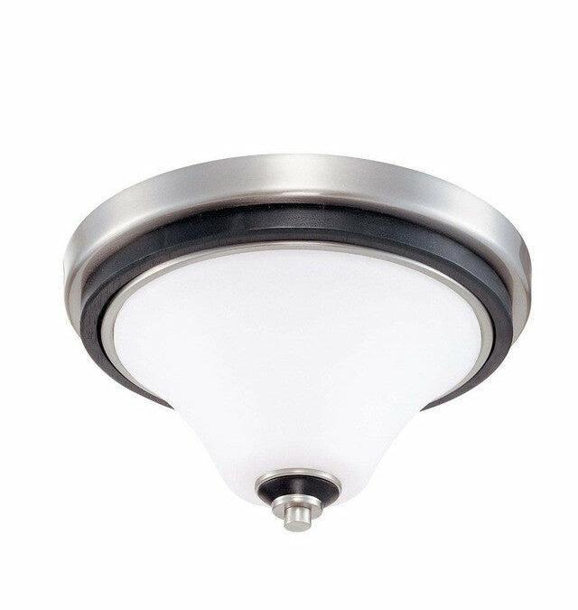 Nuvo Lighting 60-2457 Keen Collection One Light Energy Star Efficient GU24 Flush Ceiling Mount in Brushed Nickel Finish