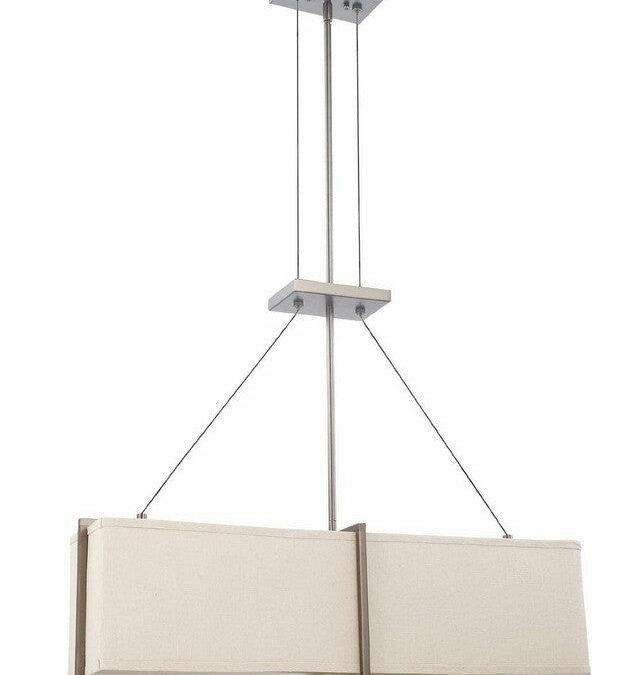 Nuvo Lighting 60-4065 Logan Collection Four Light Energy Star Efficient Fluorescent GU24 Pendant Chandelier in Hazel Bronze Finish