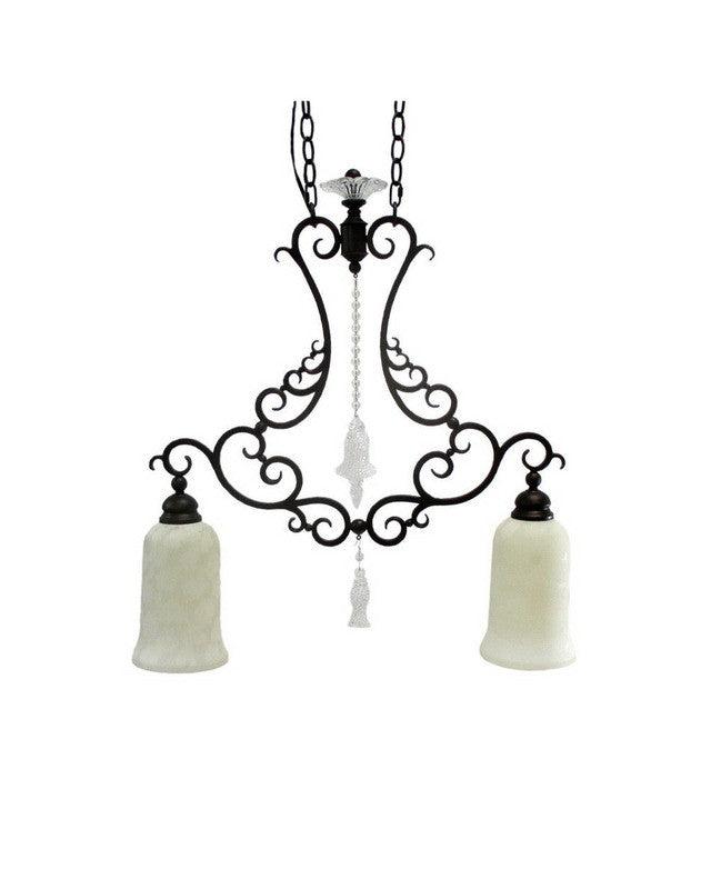 Kichler Lighting 5941 SZ Two Light Hanging Chandelier in Satin Bronze Finish