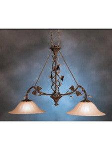 Kichler Lighting 3871 PRZ Two Light Lorraine Colllection Hanging Island Pendant Chandelier in Parisian Bronze Finish