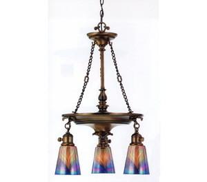 Quoizel Lighting VBSN1819LB Vanderbilt Collection Three Light Hanging Pendant Chandelier in Legacy Brass Finish
