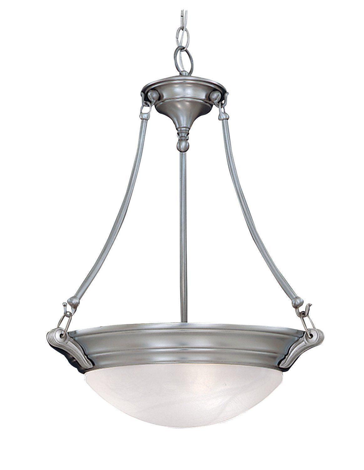 Designers Fountain Lighting 5694 PW Palladium Collection Three Light Hanging Pendant Chandeiler in Pewter Finish