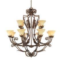 Hinkley Lighting Fredrick Ramond FR49341GQU Twelve Light Hanging Chandelier in Gold Quartz Finish