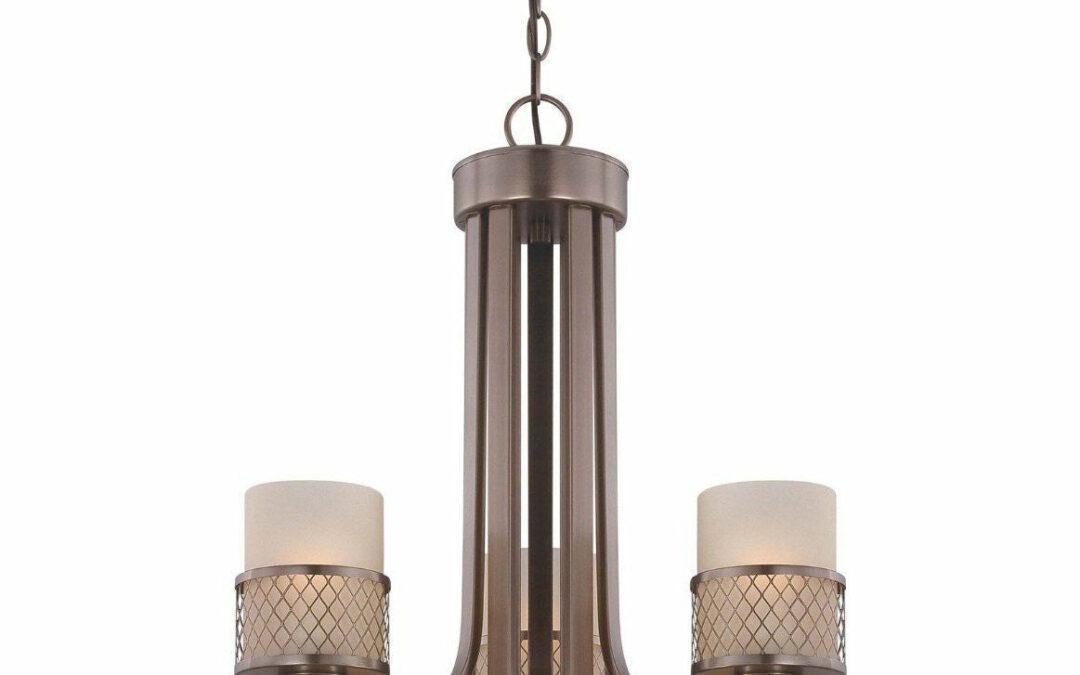 Nuvo Lighting 60-4789 Fusion Collection Nine Light Hanging Chandelier in Hazel Bronze Finish