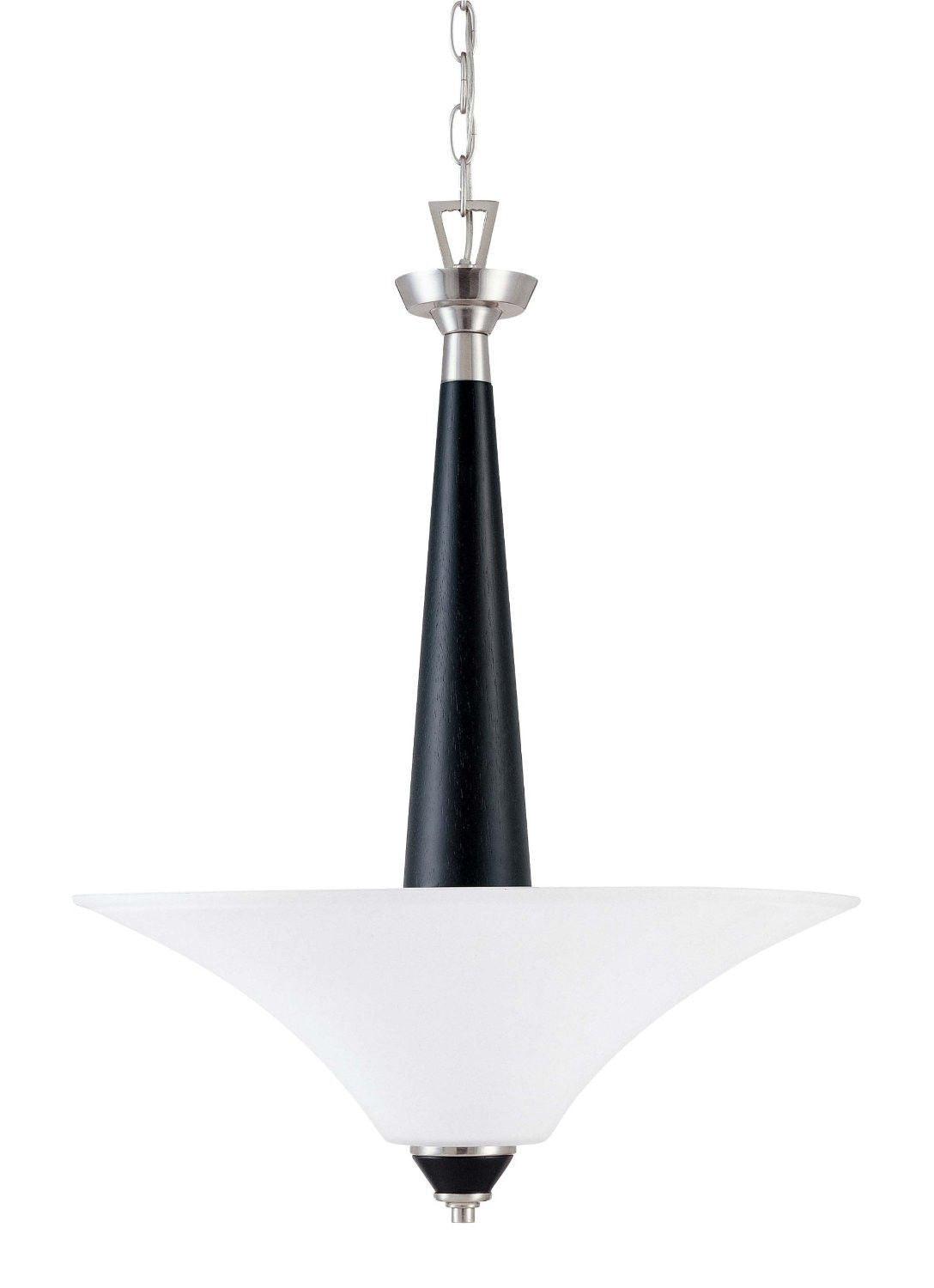 Nuvo Lighting 60-1748 Keen Collection Three Light Hanging Pendant Chandelier in Brushed Nickel Finish