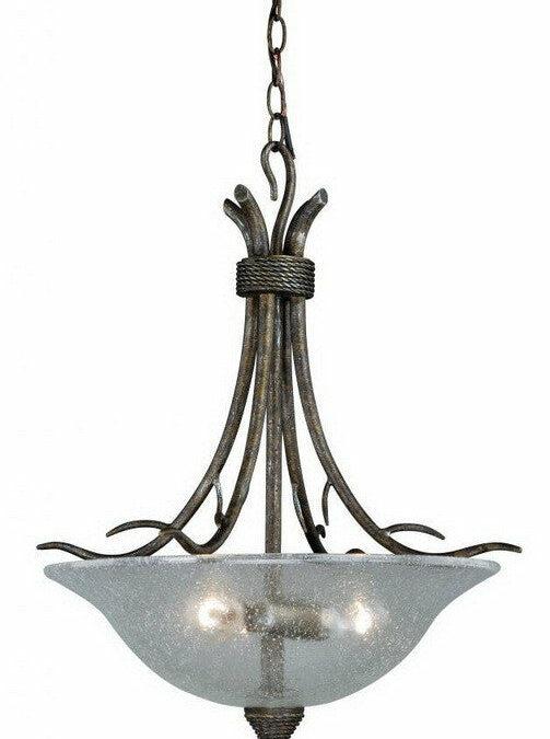Vaxcel Lighting P0064 AP Monterey Collection Three Light Pendant Chandelier in Autumn Patina Finish