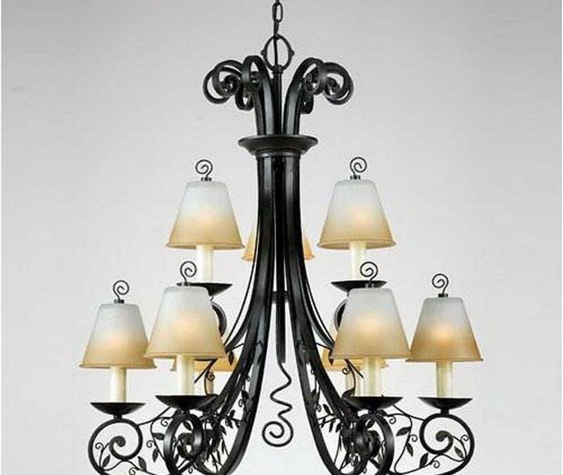 Quoizel Lighting WX5009IB Winslet Collection Nine Light Two Tier Chandelier in Imperial Bronze Finish