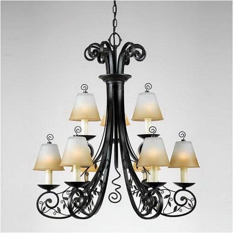 Quoizel Lighting WX5009IB Winslet Collection Nine Light Two Tier Chandelier in Imperial Bronze Finish
